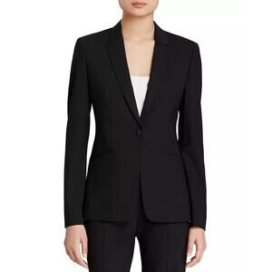 Boss by Hugo Boss Jabina Black One Button Stretch Wool Blazer Size 6
